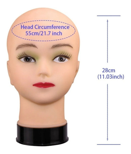 Imagen 3 de 5 de Cabeza De Maniquí Femenino Para Pelucas