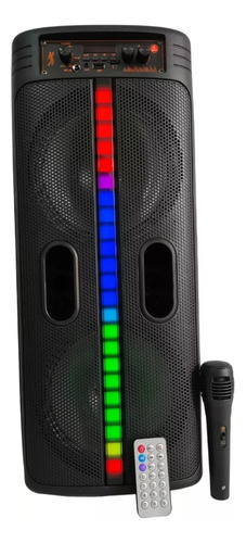 Parlante Bafle Bluetooth Karaoke Rgb Inalámbrico Micrófono