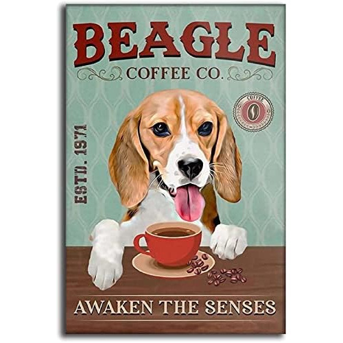 Señales De Metal Beagle Coffee  Despierta Sentidos  Se...