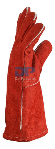 Guante Descarne Rojo Forrado Tira Protectora. T.10 Par X 12u