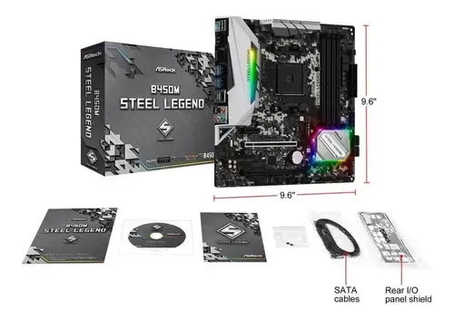 Placa Mãe Asrock B450m Steel Legend Amd Am4 Ddr4 | MercadoLivre