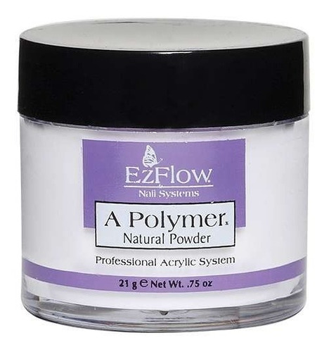 Polimero Polvo Acrílico Profesional Para Uñas Ezflow 21g Color Natural