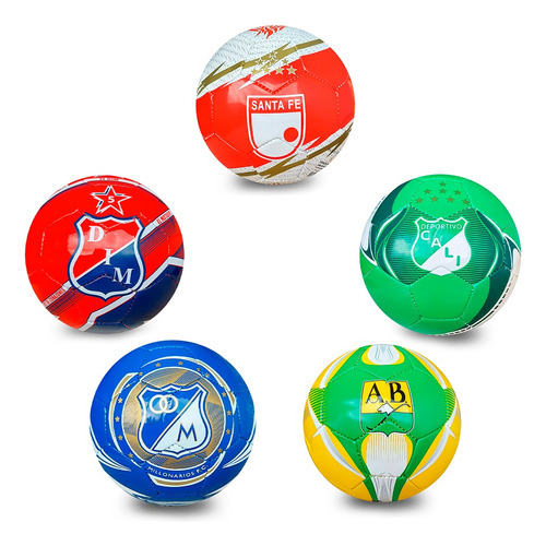 Combo Balon De Futbol Golty Hincha Por 5 Talla #1-multicolor Color Multicolor