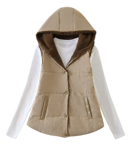 X Chaqueta Casual De Terciopelo De Cordero Macizo Con Capuch