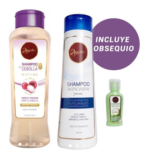 Kit Shampoo Cebolla Y Shampoo Anticaspa