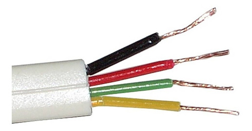Imagen 2 de 3 de Cable Telefono Plano 4 Hilos Telefonico 100 Metros Tienda