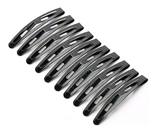 60pcs Pinzas Para El Cabello A Presion De Metal Negro Pasad