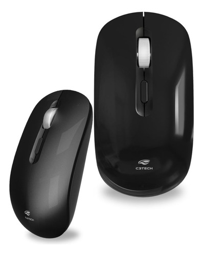 Mouse Sem Fio Usb Wireless Bluetooth 1600 Dpi Preto C3tech