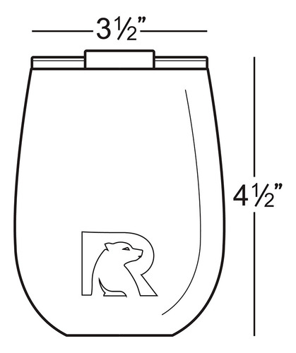 Vaso De Vino Rtic, Charcoal Matte Con Tapa, 10 Oz Pc