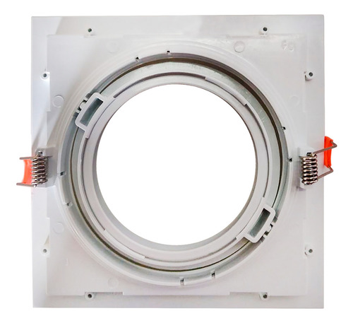 Spot De Embutir Recuado Ajustável Quadrado Ar111 Gu10 Cor Branco 127/220V