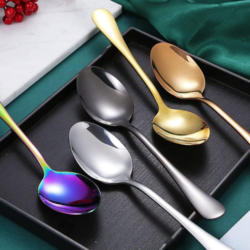 Juego Set De Cubiertos 24 Piezas Acero Inox - Varios Colores