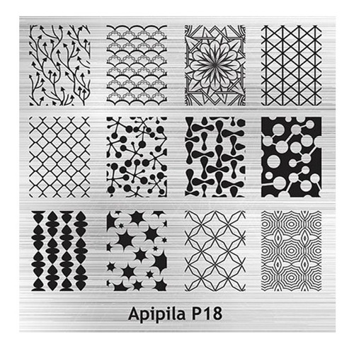 Placa Carimbo Unhas Apipila Apipila P18