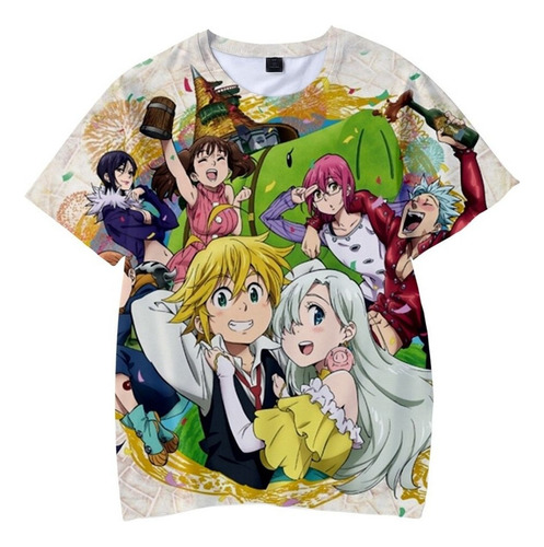 K Camiseta Anime Siete Pecados Capitales Nanatsu No Taizai