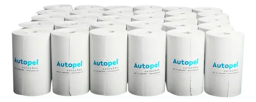 Autopel Caixa 30 Unidades Bobinas 80x40 40 metros Térmica Branco ...