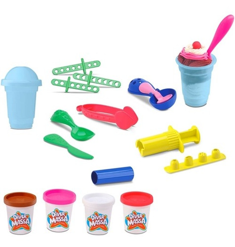 Imagem 5 de 5 de Kit 02 Diver Massa - Sundae + Sorveteria - Divertoys