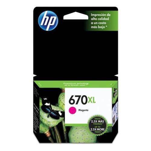 Cartucho Hp 670 Xl Magenta De Alto Rendimiento Original