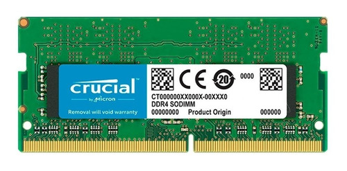 Imagem 2 de 4 de Memória Notebook 8gb Ddr4 2666mhz Crucial Sodimm Cb8gs2666