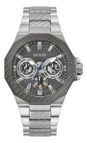 Reloj Guess Para Hombre De 45 Mm - Brazalete En Tono Platead