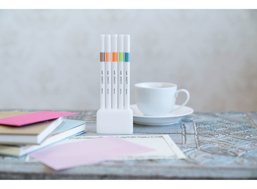 Set Tiralíneas Uniball Emott Pem-sy N°6 X5 Colores