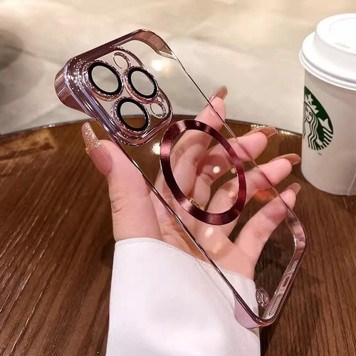 Wf/ Funda Teléfono Apple Transparente Sin Bisel Galvanizada