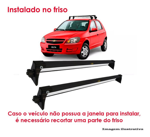  Rack De Teto Bagageiro Aço Chevrolet Celta 2007 2 E 4 Porta