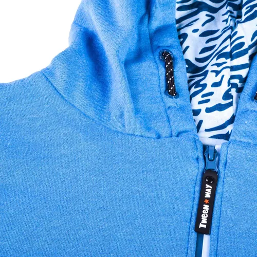 Poleron Con Capucha Niño Azul Pillin