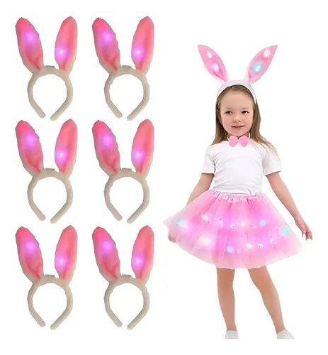 GiftExpress Orejas de conejo de color rosa, paquete de 24 diademas de felpa con orejas de conejo de Pascua, disfraz de fiesta a granel para adultos y niños GiftExpress Orejas de conejo de color rosa, paquete de 24 diademas de felpa con orejas de conejo de Pascua, disfraz de fiesta a granel para adultos y niños