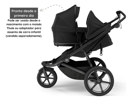 Carrinho De Bebê Thule Urban Glide 3 Double P/ 2 Bebês Preto