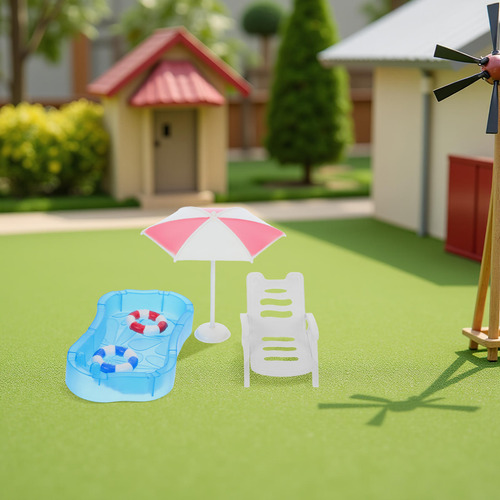 1 Juego De Decoración De Playa Con Forma De Casa De Muñecas