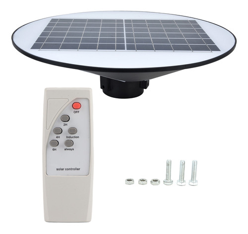 Luz De Jardín Led Redonda Solar Con Control Remoto De 3 Cabe