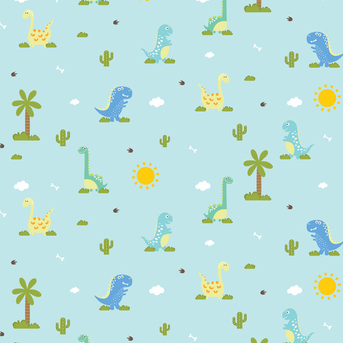 Papel De Parede Infantil Dinossauro Baby 2,70x0,57m