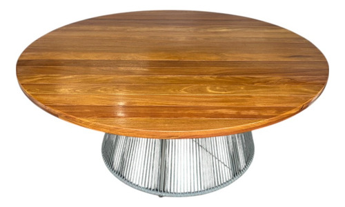 Mesa Com Tampo Em Madeira Cumaru 2,20ø Área Externa/gourmet