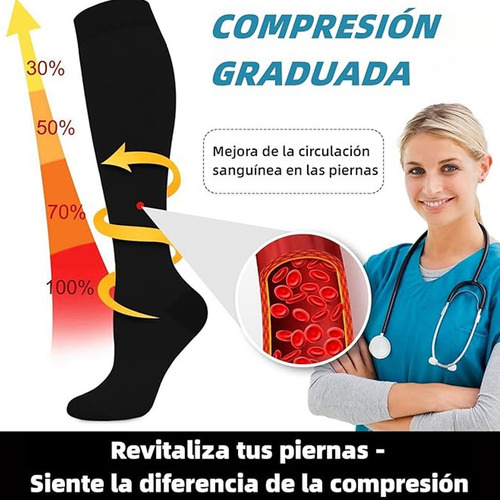 Medias Calcetines Compresión Varices Y Circulación Deportiva
