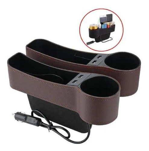 Caja De Almacenamiento Usb Para Asiento De Coche De 2 Piezas