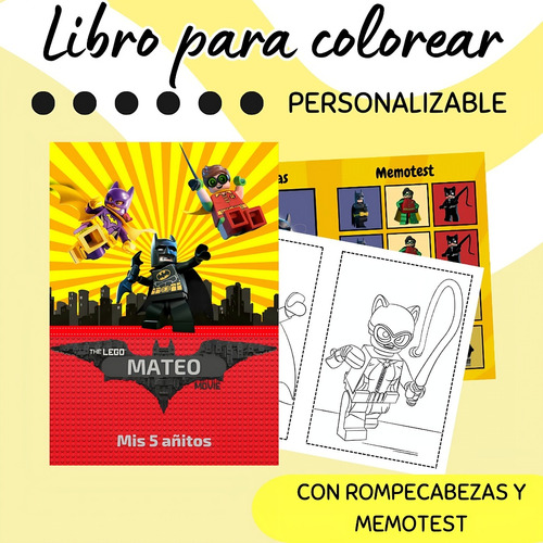 Libro Para Colorear Imprimible Batman Lego