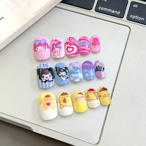 Mini Pegatinas De Uñas De Dibujos Animados Desmontables Para