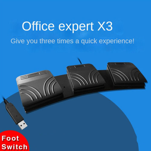 De Pedal De Pie Usb For Pc, Interruptor De Pie Triple,