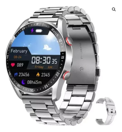 Reloj Inteligente Smartwatch Metalizado Correa Adicional 