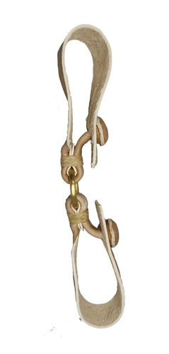 Imagen 2 de 2 de Manea Cuero Crudo Simple Bronce - Las Nazarenas