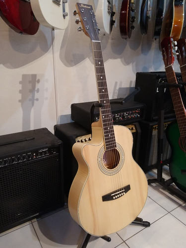 Imagen 6 de 10 de Guitarra Electroacústica Zurda Corte Midland Lw-436