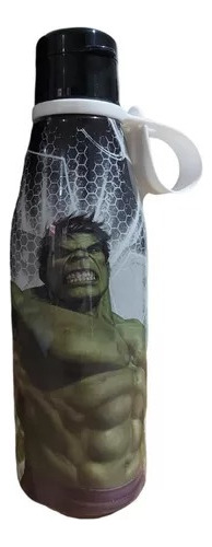 Botella Plástico 530 Ml Abre Fácil Hulk Marvel Oficial