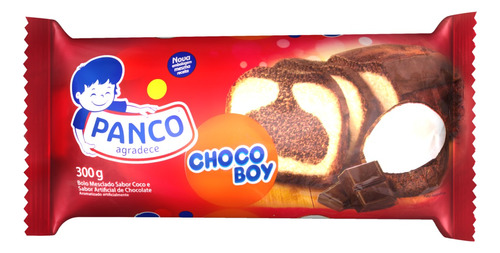 Bolo Panco Choco Boy Mesclado de coco e chocolate em pacote 300 g