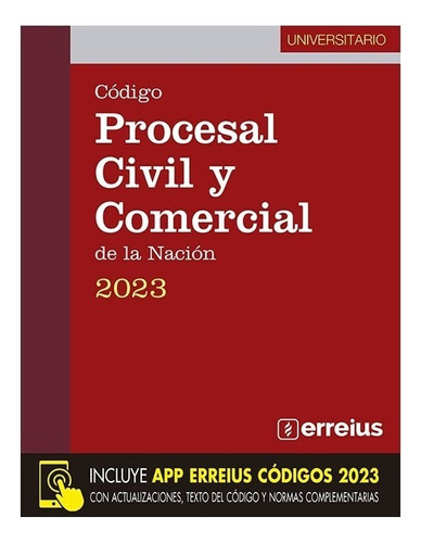 Código Procesal Civil Y Comercial De La Nación 2023...