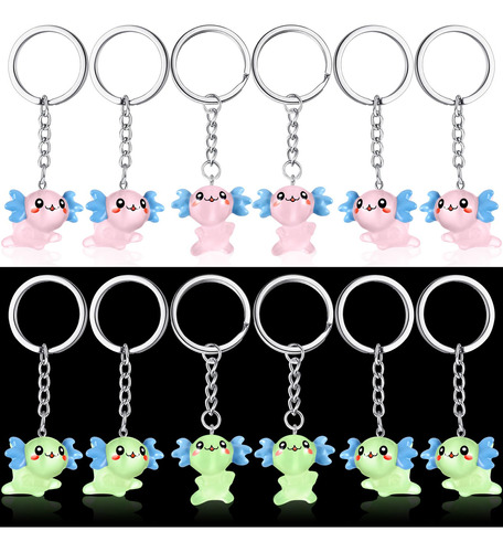 Henoyso 12 Llaveros De Ajolote De Dibujos Animados 3d, Decor