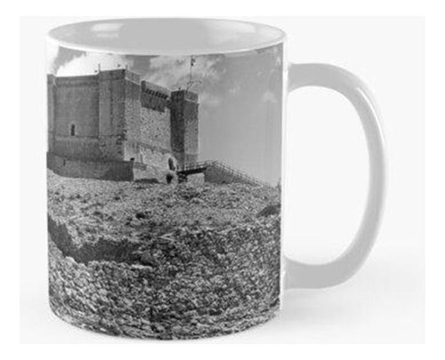 Taza Malta - Fortaleza De Comino Blanco Y Negro Calidad Prem