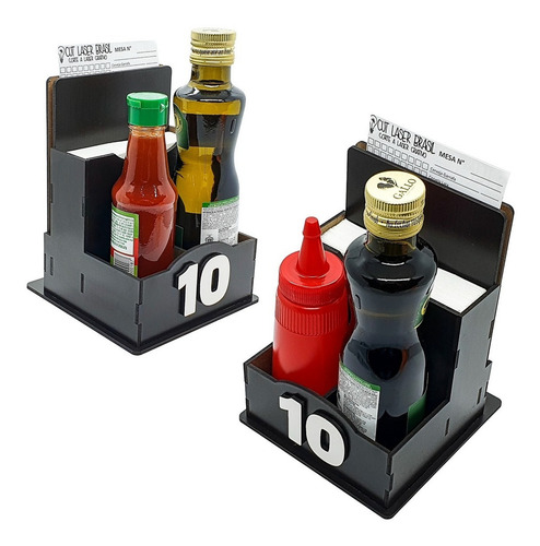 10 Porta Guardanapos Numerados 1 A 10 Mesa Bar Restaurante