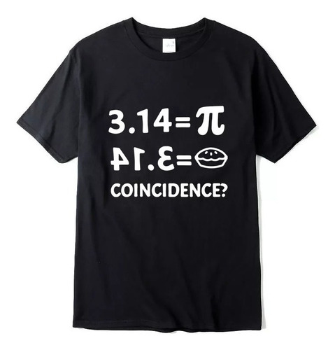 Camiseta Unisex Horma Matemática Pi  Negro 