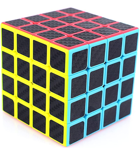 Cubo Rubik Qiyi 4x4 Carbon Fiber Fibra Carbono Qiyuan Speed