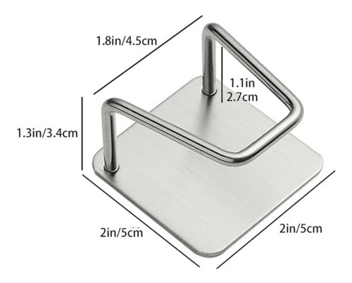 Imagen 4 de 10 de Soporte Esponja Lavaplatos Acero Inox + Adhesivo,organizador