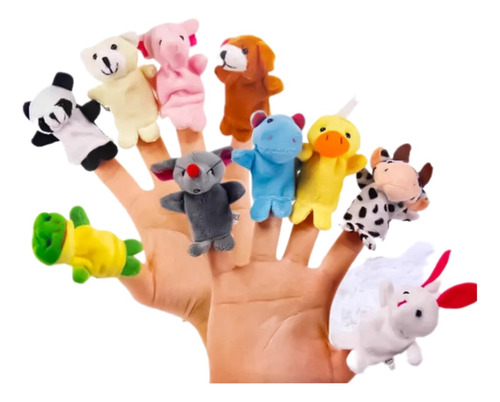 Titeres Dedo Bebé Marionetas Animales 10 Unidades